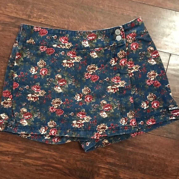 Vintage 90s Amazing Denim Floral Skort Asking $128 on FP app today🇬🇵 - Picture 2 of 9
